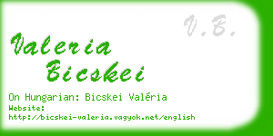 valeria bicskei business card