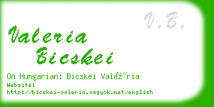 valeria bicskei business card